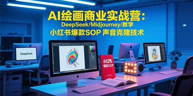 AI绘画商业实战营：DeepSeek/Midjourney/教学 小红书爆款SOP 声音克隆技术-juejinmima