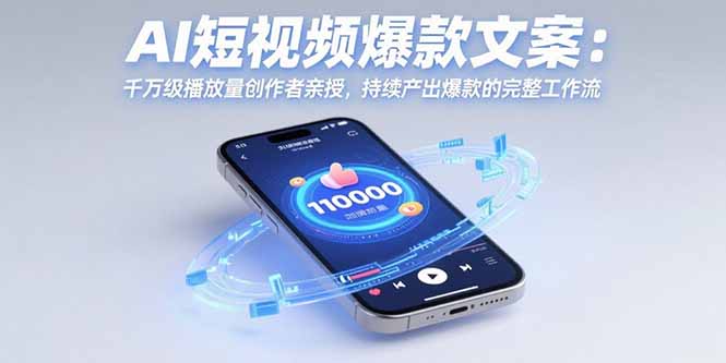 AI短视频爆款文案：千万级播放量创作者亲授，持续产出爆款的完整工作流-juejinmima