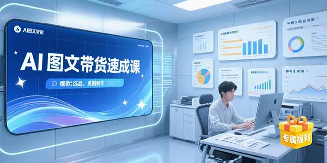 AI图文带货速成课，养号引流秘籍，爆款选品策略，美图制作全流程-juejinmima