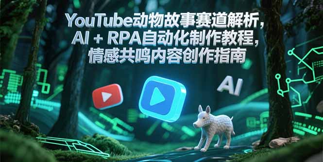 YouTube动物故事赛道解析，AI+RPA自动化制作教程，情感共鸣内容创作指南-juejinmima