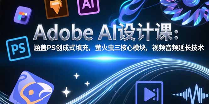 Adobe AI设计课：涵盖PS创成式填充，萤火虫三核心模块，视频音频延长技术-juejinmima