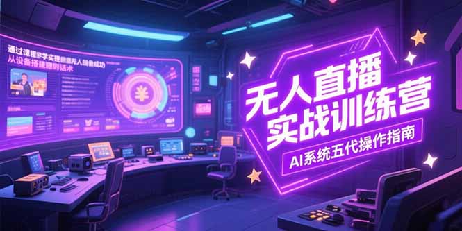 无人直播实操训练营，从设备搭建到话术，AI系统五代操作指南(7月更新-juejinmima