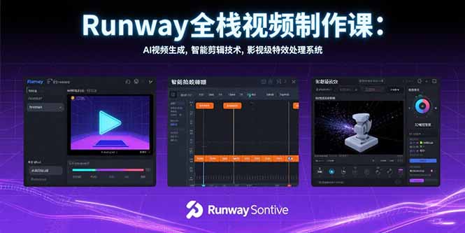 Runway全栈视频制作课：AI视频生成，智能剪辑技术，影视级特效处理系统-juejinmima