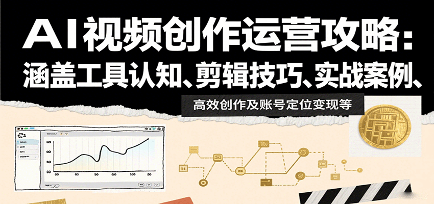 AI视频创作运营攻略：涵盖工具认知、剪辑技巧、实战案例、高效创作及账号定位变现等-juejinmima