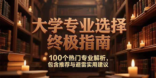 付费文：大学专业选择终极指南,100个热门专业解析,包含推荐与避雷实用建议-juejinmima