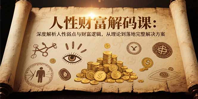 人性财富解码课6.0：深度解析人性弱点与财富逻辑，理论到落地完整解决方案-juejinmima