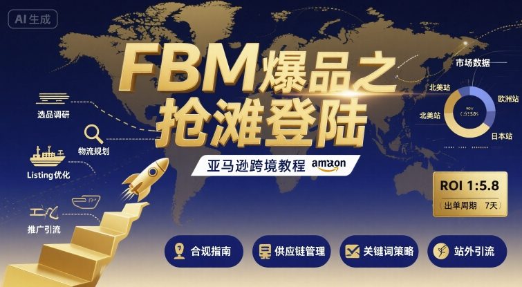FBM爆品之抢滩登陆-亚马逊跨境教程-juejinmima
