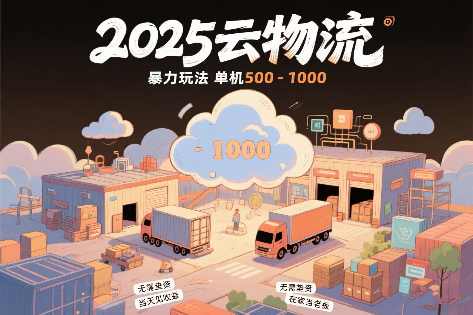 云物流赚差价，项目纯利润500~1000，无需垫资，当天到账。不需要有车，…-juejinmima