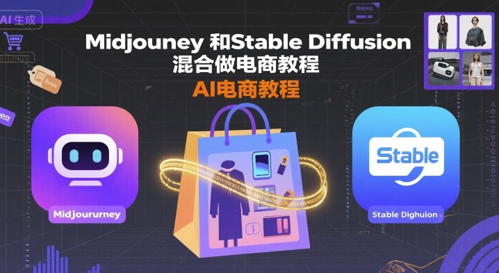 Midjourney和Stable Diffusion混合做电商教程-ai电商教程-juejinmima