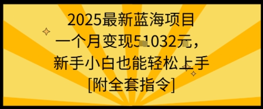 2025最新蓝海项目一个月变现1w+新手小白也能轻松上手【附全套指令】-juejinmima