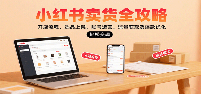 小红书卖货全攻略：开店流程、选品上架、账号运营、流量获取及爆款优化，轻松变现-juejinmima