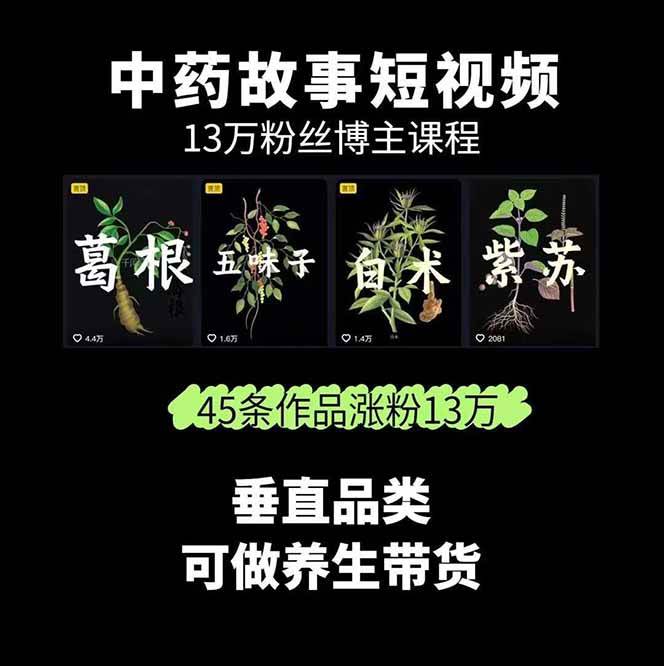 图片[2]-中药文化赛道：溯源故事开发，AI工具实战，平台运营，全方位解锁中医流量变现新路径-juejinmima