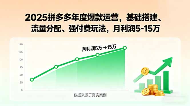 2025拼多多年度爆款运营，基础搭建、流量分配、强付费玩法，月利润5-15万-juejinmima