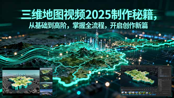三维地图视频2025制作秘籍，从基础到高阶，掌握全流程，开启创作新篇-juejinmima