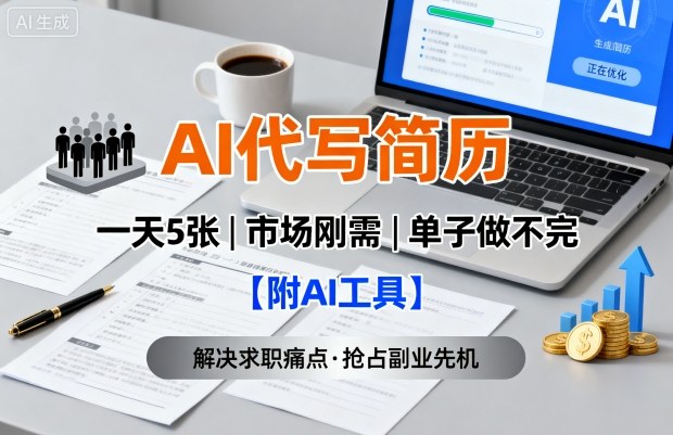 AI代写简历，一天5张，今年找工作难，市场刚需，单子做不完【附AI工具】-juejinmima