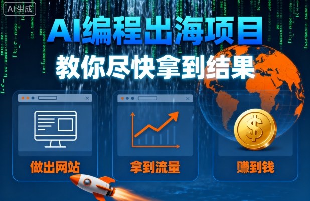 AI编程出海项目，教你尽快拿到结果-做出网站、拿到流量、賺到钱-juejinmima