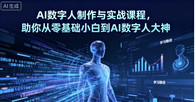 AI数字人制作与实战课程，助你从零基础小白到AI数字人大神-juejinmima