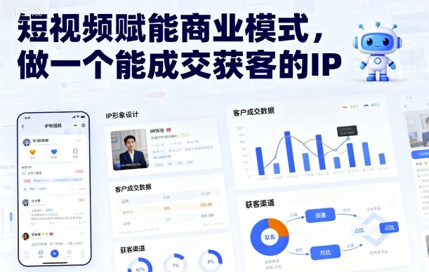 短视频赋能商业模式，做一个能成交获客的IP-juejinmima