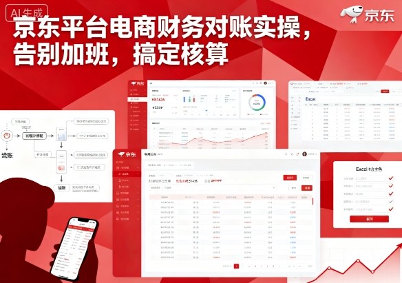 京东平台电商财务对账实操，告别加班，搞定核算-juejinmima