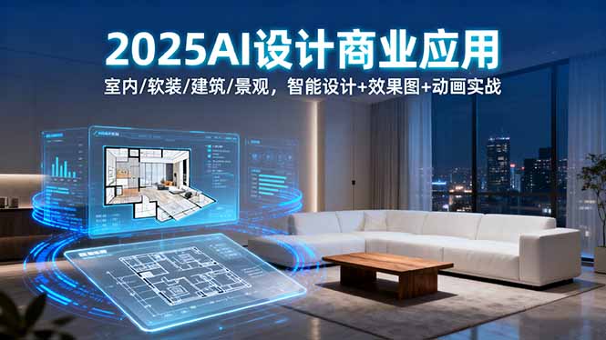 2025AI设计商业应用：室内/软装/建筑/景观，智能设计+效果图+动画实战-juejinmima