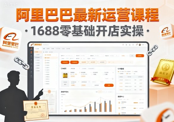 阿里巴巴最新运营课程，1688零基础开店实操-juejinmima