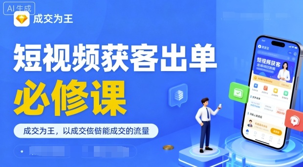 短视频获客出单必修课，成交为王，以成交为导向，直接做能成交的流量-juejinmima
